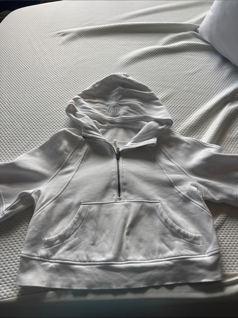Lululemon White Half-Zip Hoodie